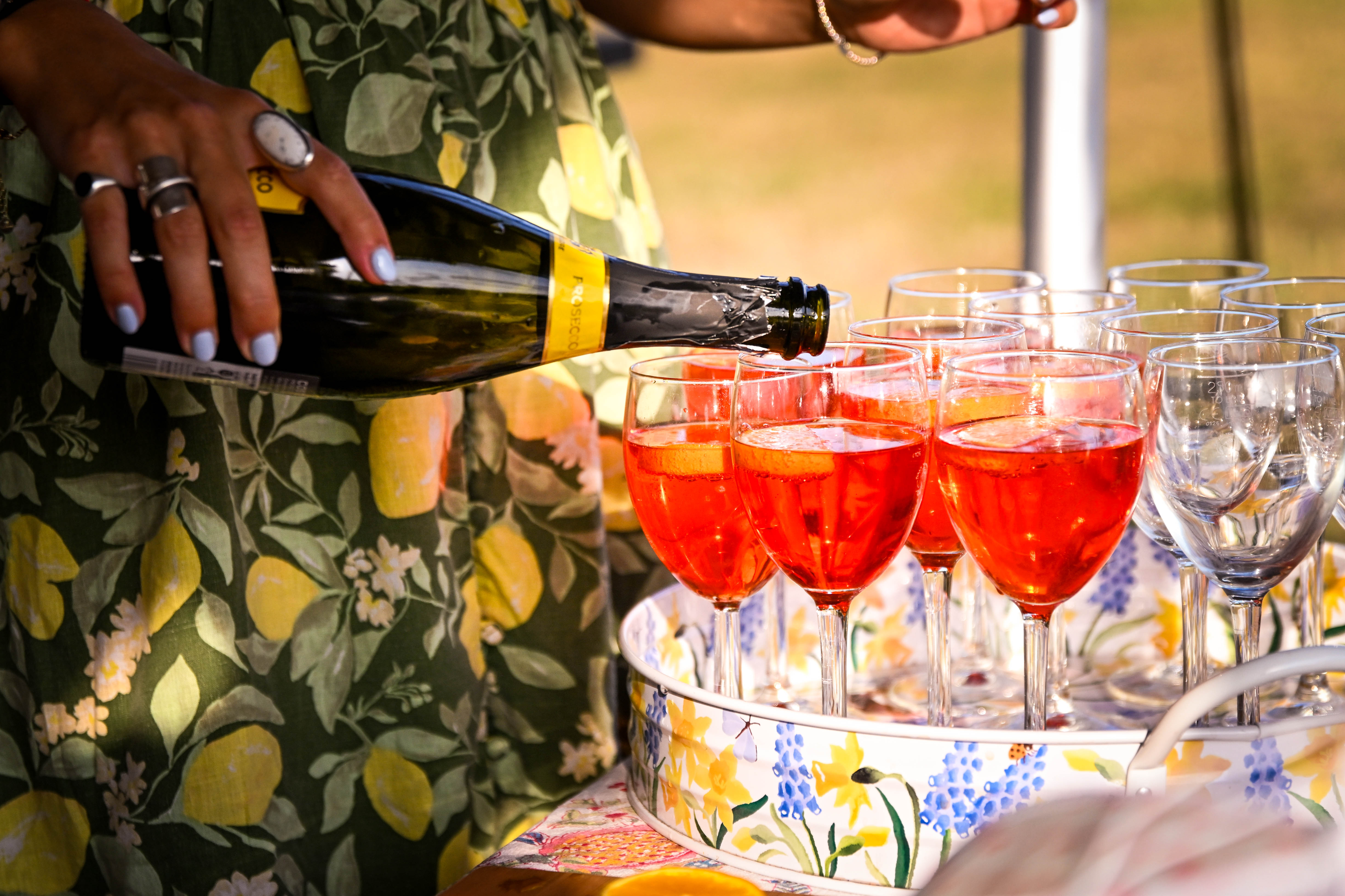 Aperol Spritz at Hopnest glamping retreat, Worcestershire